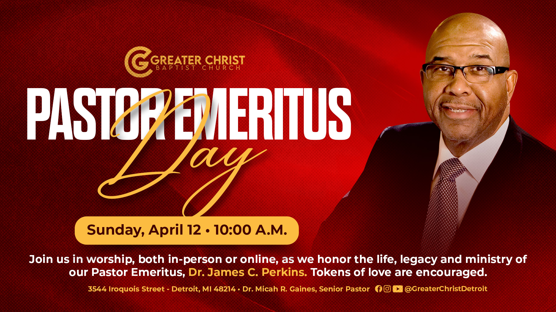 Pastor Emeritus Day 2026